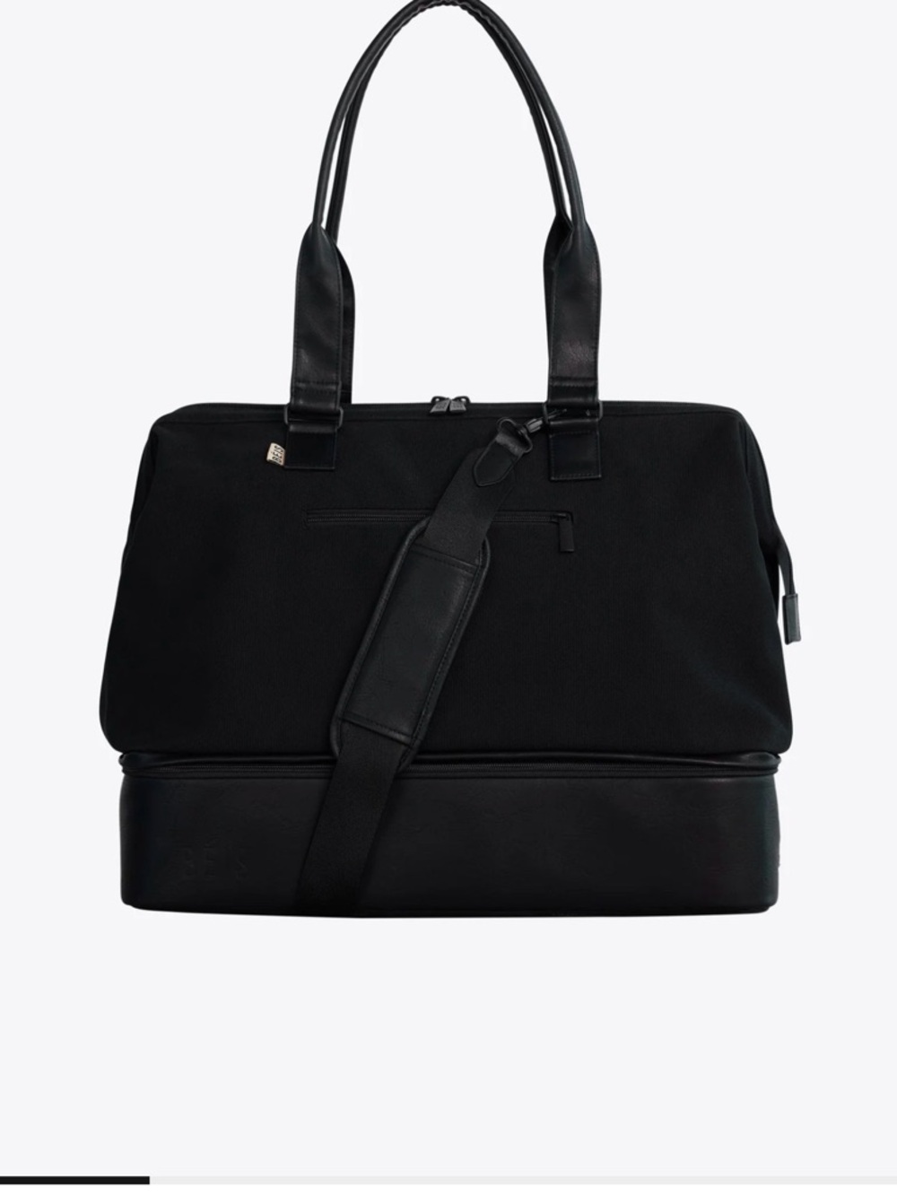 BEIS Black Travel Tote with Removable Strap